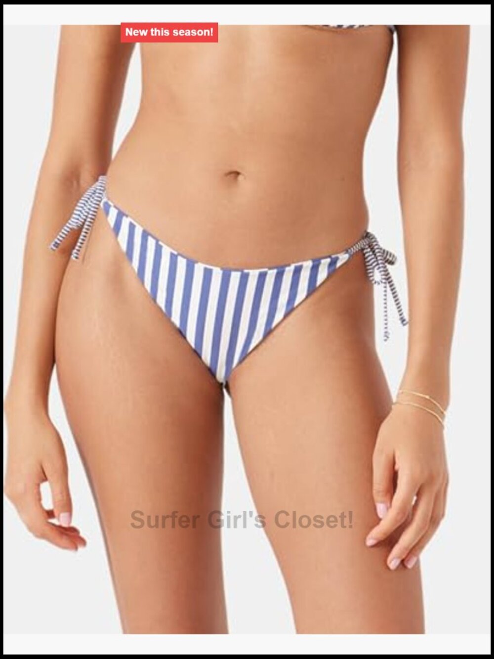 Reversible Tie Side Cheeky Bikini Bottom UPF 50+ Quick Dry Stretch - Picture 3 of 7
